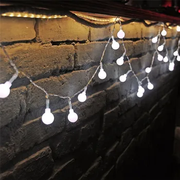 10m 20m 30m 50м Led String Lights With White Топка AC110V/220V Holiday Decoration Lamp Festival Christmas Lights Outdoor Lighting