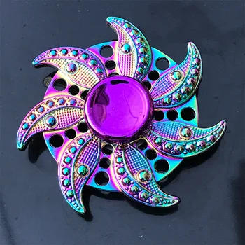 Цветна Тревожност Ringfidget Spinner R188 Лъскав Лагер Mute Rainbow Hand Spinner Stress Reliever Toys For Children Adult Gifts