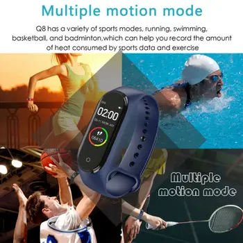 M4 Smart Digital Watch Гривни за Мъже, Жени с Мониторинг на Сърдечната Честота Бягане Крачкомер Брояч на Калории Здраве Спорт Тракер
