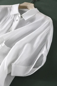 Риза Дамски 2021 Нови Летни Продукти, Мода Плътен Цвят Прилеп Ръкав На Ревера Однобортный Жилетка Два Големи Джоба Украса