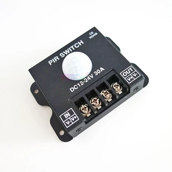 DC 12V 24V 30A PIR Сензор Switch Human body Infrared Motion Sensor LED Strip Dimmer Switch panel light Switch-Controller