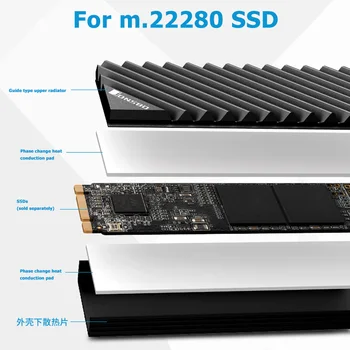 M. 2 SSD NVMe Плача Радиатор M2 2280 SSD Твърд Диск за Алуминий Плача с Минерална подложка за настолни КОМПЮТРИ Охладител Термална Уплътнение
