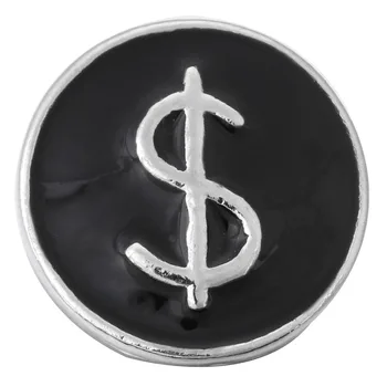 6 бр./лот на Едро Snap Button Бижута Разход на Черно 18 мм Капе Масло Snap Buttons Бижута Snap Fit Button Колие Чар Бижута