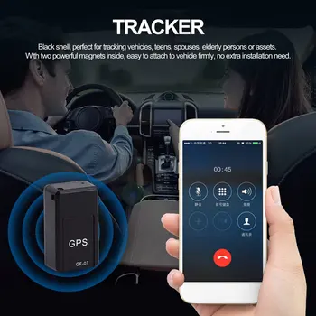 GF07 Тракер GPS Tracker Миниатюрен Интелигентен Локатор Автомобили анти-кражба запис Силна Магнитна Адсорбция 2021 Нова