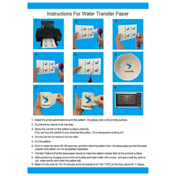 A4 водна пързалка Decal Хартия LASER CLEAR Premium Water-Slide Transfer Прозрачни печатни Етикети Water Slide Decals за керамични Плочи