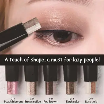 MIXIU Double Color Eyeshadow Stick Стерео Gradien Lying Копринени Shimmer Eye Shadow Pen Face Маркери Makeup Cosmetics TSLM1