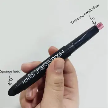 MIXIU Double Color Eyeshadow Stick Стерео Gradien Lying Копринени Shimmer Eye Shadow Pen Face Маркери Makeup Cosmetics TSLM1