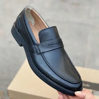Новата Мъжка Мода Класическо Черно Ежедневни Обувки от Изкуствена кожа Обувки Официална Обувки Лесна и удобна Популярна мъжки Обувки ZZ293