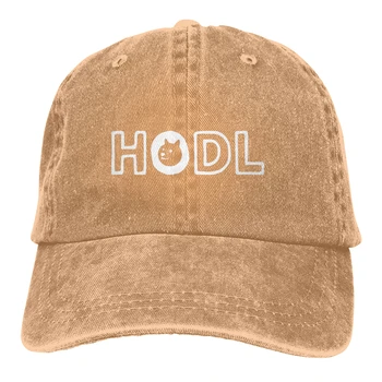 Doge Hodl White Baseball Cap Men Hats Women Visor Защита Възстановяване На Предишното Положение Dogecoin Cryptocurrency Miners Meme Caps