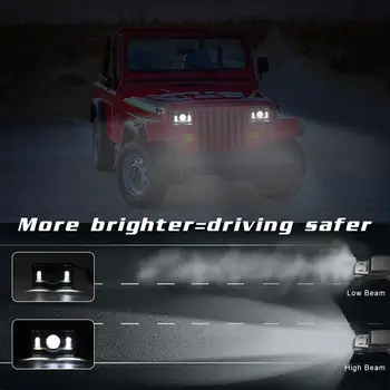 4x6 inch 150W LED Far Hi-Lo Red Запечатана Beam Waterproof for Chevrolet Car Truck SUV Auto Accessories