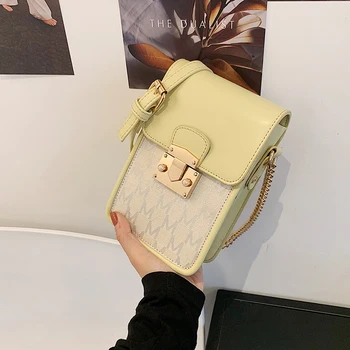 Niche Design Bag Female Wild 2021 New Fashion Chain Square Bag Популярната чанта-Месинджър Чанта За вашия Мобилен Телефон Чанта През Рамо Ширина: 12 см