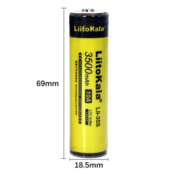 Liitokala Lii-35S Protected 18650 3400 mah Акумулаторна батерия Li-lon с 2MOS ПХБ 3.7 V За фенерче