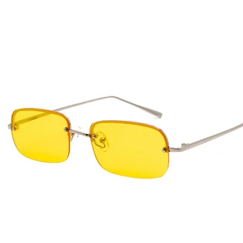 JASPEER Правоъгълник Слънчеви Очила Жените Малко Пънк Слънчеви Очила Мъжете UV400 Шофиране Без Марка Дизайнер Реколта Мода Очила
