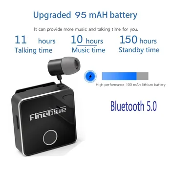 FineBlue F1 Pro алуминиева сплав дълъг батерия Стерео хендсфри безжични слушалки е най-Добрият Bluetooth слушалки слушалки прибиращ се
