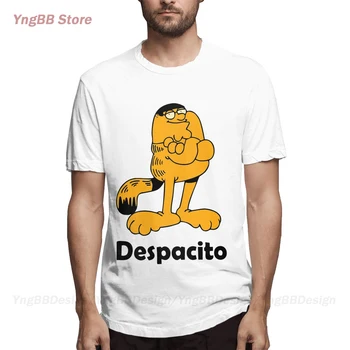 Garfield Odie Комикси Jon Arlene Pooky 2021 Тениски Despacito Design Crewneck Cotton Men Women TShirt For Adult
