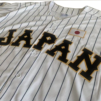 BG baseball jerseys China 16 OHTANI jerseys Outdoor sportswear шиене на Бродерия Бели ивици на черно Хип-хоп Градинска култура 2020