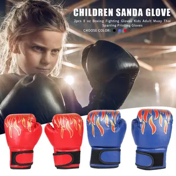 2 елемента Боксови Спортни Бойни Ръкавици Детски Дишащи Муай Тай Спаринг Пробивание Карате, кик-бокс Професионални Огнени Ръкавици