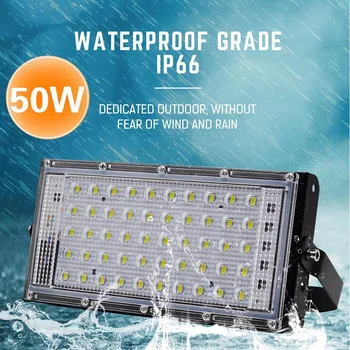 100W LED Light Floodlight AC 220V Водоустойчив Външен Прожектор Flood Light Foco LED Spotlight Reflector Улично Външно Осветление