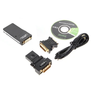 USB 2.0 UGA to VGA/DVI/HDMI HD 1920X1080 Видео Image Adapter for Multiple Display Monitors Конвертор Адаптер за PC