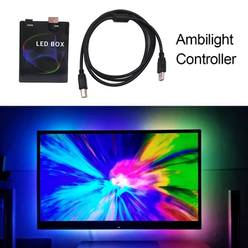 5V USB Control Box Ambibox САМ LED Light Tape Strip WS2812B SK6812 RGB Dream Color Computer Monitor PC-Screen TV Backlights New