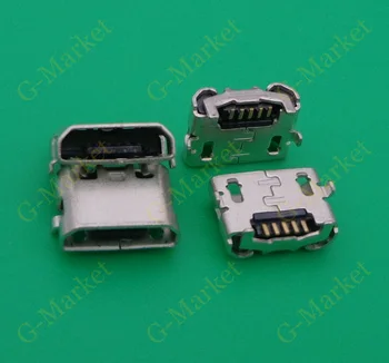 50шт micro USB женски конектор 5pin Обратната рог MICRO USB женски рог обратната 7.2 порт кабел за зареждане порт, Мини usb конектор