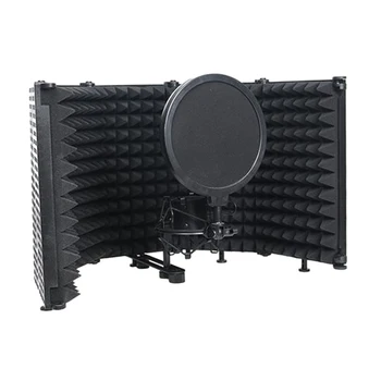 Микрофон Изолационен Екран Звукопоглощающая Пяна Ветрозащитный Екран Противоударное Планина за студийно щанд