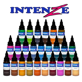14pcs Colors 35ml/ bottle Intenze Tattoo Ink Set Pigment Bottle Permanent Makeup Art For Makeup Beauty Skin Body Art