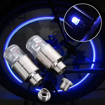 Велосипеди Колело Valve Cap Light LED Vibration Sensor Light-Duty Alloy Universal Bicycle Cap Light Outdoor Cycling