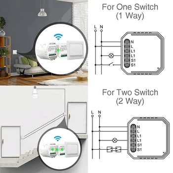 Sasha Zigbee Smart Switch Module 3 Gang/No way /With Neutral 110V-240V Wireless Light Switch Relay Compatible Алекса Google Home
