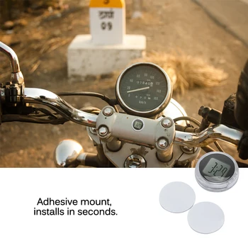 Нови Мини-Прецизна Мотоциклетни Часовници Watch Waterproof Black Stick-On Motorbike Mount Watch Moto Digital Clock With Stopwatch