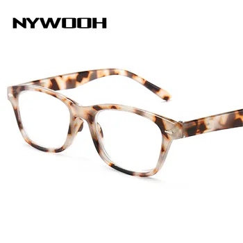 NYWOOH Print Fashion Очила за Четене на Жените и Мъжете Свръхлеки Квадратни Очила за далекогледство Рецепта Пружина на дограма +1.0 2.0 - 4.0