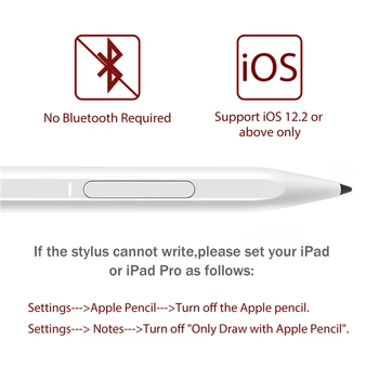 UOGIC За Apple Pencil 2 1 За iPad с Молив чрез пратете Дланта на ръката си,Активен Стилус За iPad Pro 11 12.9 2020 Г. 2018 Г. 2019 6 7 Gen