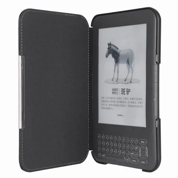 ПУ Leather Flip Folio netic E-Book Cover for Amazon Kindle 3 3Rd Reader Keyboard Sn eReader Защитен калъф