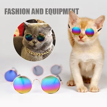 Красив домашен Любимец Котка Очила на Очите-да се носят Слънчеви Очила За Малки Кучета Cat Пет Снимка Подпори, Аксесоари на най-Добрите Продажба на Стоки За Домашни Любимци