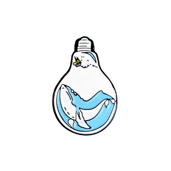 Ocean Wave Кит Freedom Сърце Карикатура Отличителни Игли Брошка Метална Икона Реколта Класически Бижута, Подаръци Колекция