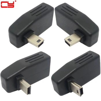 013 Mini USB 5Pin Male to Female USB Angle Converter Connector data Sync OTG Адаптер за кола за MP3 MP4 Таблети Телефони U-Диск