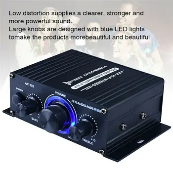 1бр AK170 Mini FM Radio Audio Power Amplifier HIFI Digital Stereo Receiver Home Car Audio Amp Music Player Amplifier Board