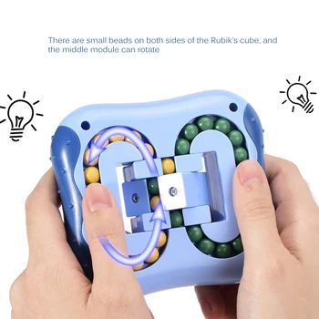 На въртящата се на Магическа Боб Fingertip Cube Fidget Handheld Toy for Adults Деца Creative Stress Relief Decompression Преносима Игра