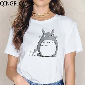 Totoro t shirt Hayao Miyazaki cartoon женски дрехи femme Аниме Spirit Away tshirt Studio Ghibli t-shirt Аниме women Japanese