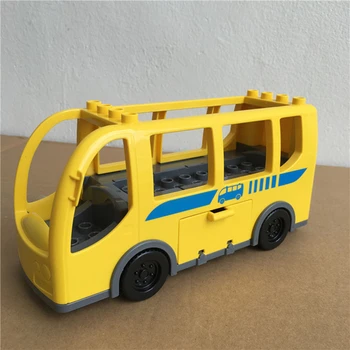 Големи Строителни Блокове Съвместими Големи Тухли Градски Автобус Tranffic MOC САМ Пластмасови Творчески Образователни Играчки за Деца, Детски Подаръци
