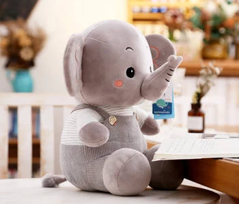 24 см Сладък слон кукла пълнени слон бебе слон кукла Парцал кукла Сватбен подарък за деца