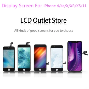 AAAAA+ Клас на 3D Touch True Tone OLED Мобилен Телефон LCD Screen Display iPhone Digitizer За Apple iPhone 4 4S X XR XS 11 Pro Max