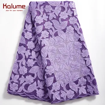 Kalume African Дантела Плат 2021 Облекло Diy Nigerian Дантела Fabrics 3D Flower French Дантела Плат Dresses For Party Wedding F2337