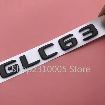 Букви Емблемата на Иконата аксесоари за Mercedes Benz AMG GLA43 GLC43 GLE43 GLC63 GLE63 V8 двигател V12 BITURBO Багажника на Колата Стикер Лого Черно