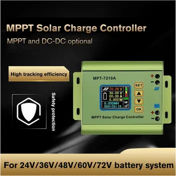 МРТ-7210A Цветен LCD Дисплей MPPT Solar Panel Charge Controller 24/36/48/60/72V Boost Solar Battery Controllers