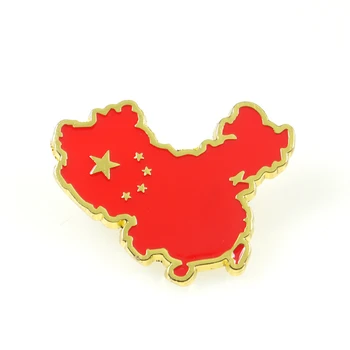 Китай карта флаг Игли Цинк Сплав Мода на Ревера Игли Бутон Дрехи, Чанта Икони Аксесоари