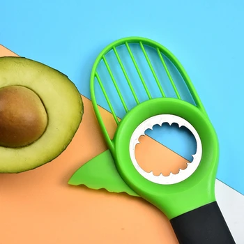 3 В 1 Авокадо Slicer Машина Авокадо Тракане Със Силиконова Дръжка За Захващане На Зеленчукови И Плодови Приспособления Кухненски Инструменти