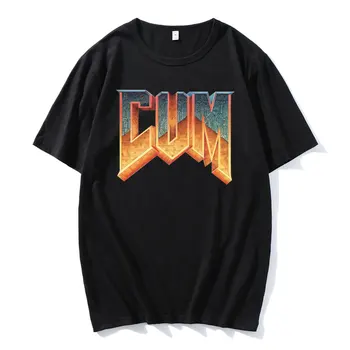 Doom-Cum-Shirt Vintage Graphic Tee Shirt for Men Cotton Tshirt Men Summer Fashion T-Shirt Oversize Unisex Върховете Streetwear