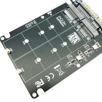 M. 2 SSD to U. 2 Adapter 2 in 1 M. 2 NVMe SATA-Bus NGFF SSD to PCI-e U 2 СФФ-8639 PCIe M2 Adapter Конвертор за настолен компютър PC
