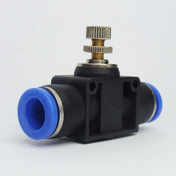 Дроссельная клапата LSA 4-12mm Клапан за Регулиране на Скоростта на Въздушния Поток Тръба Воден Маркуч Пневматичен Тласък В Фитингах
